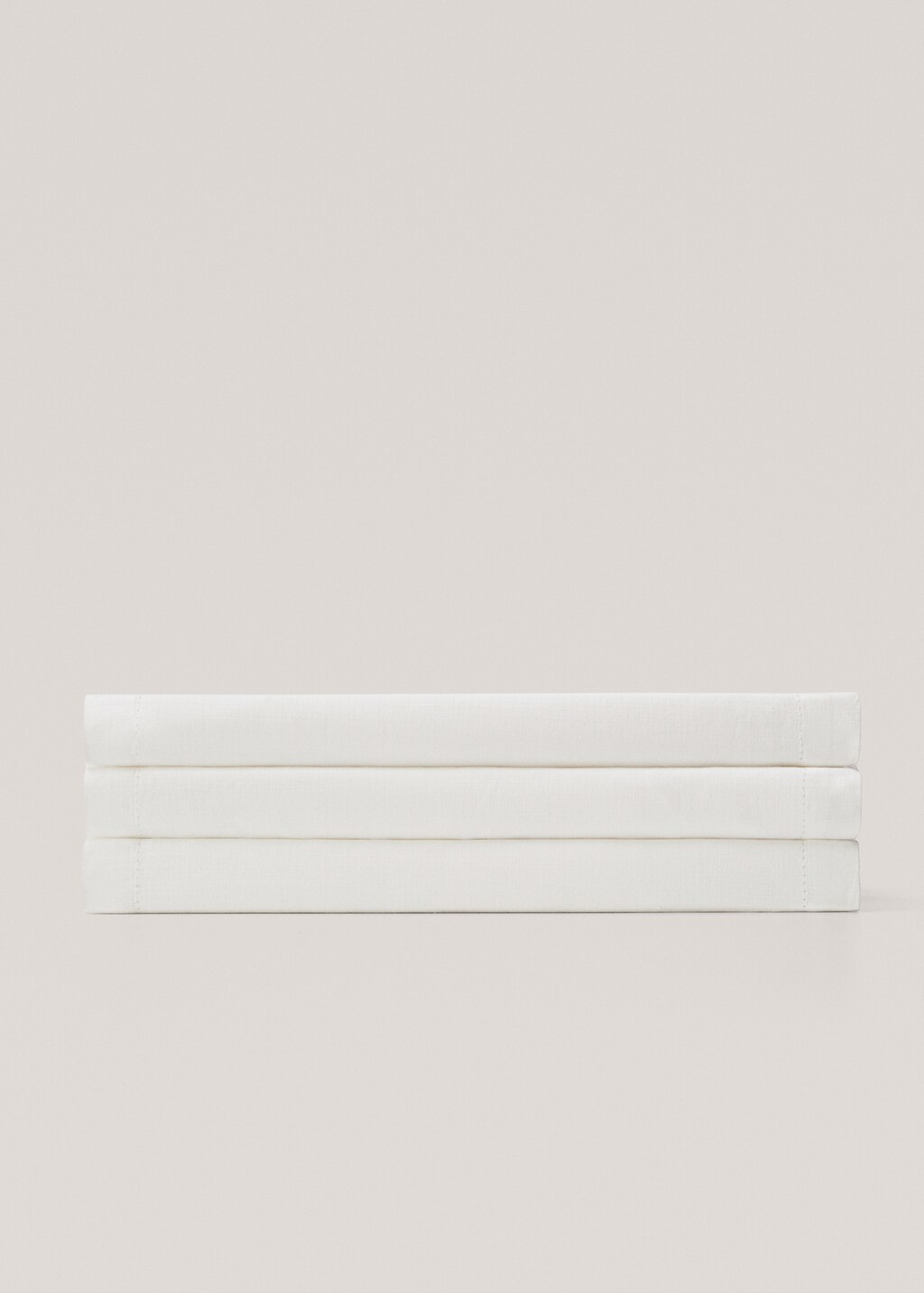 Hemstitch table runner - Off White