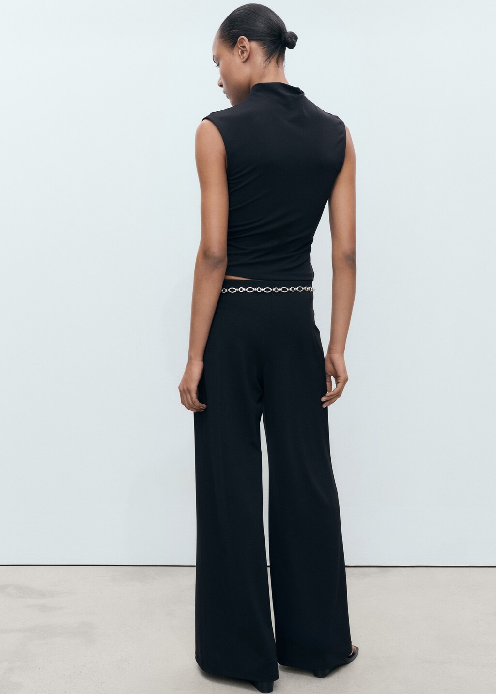 Godet palazzo trousers - Black