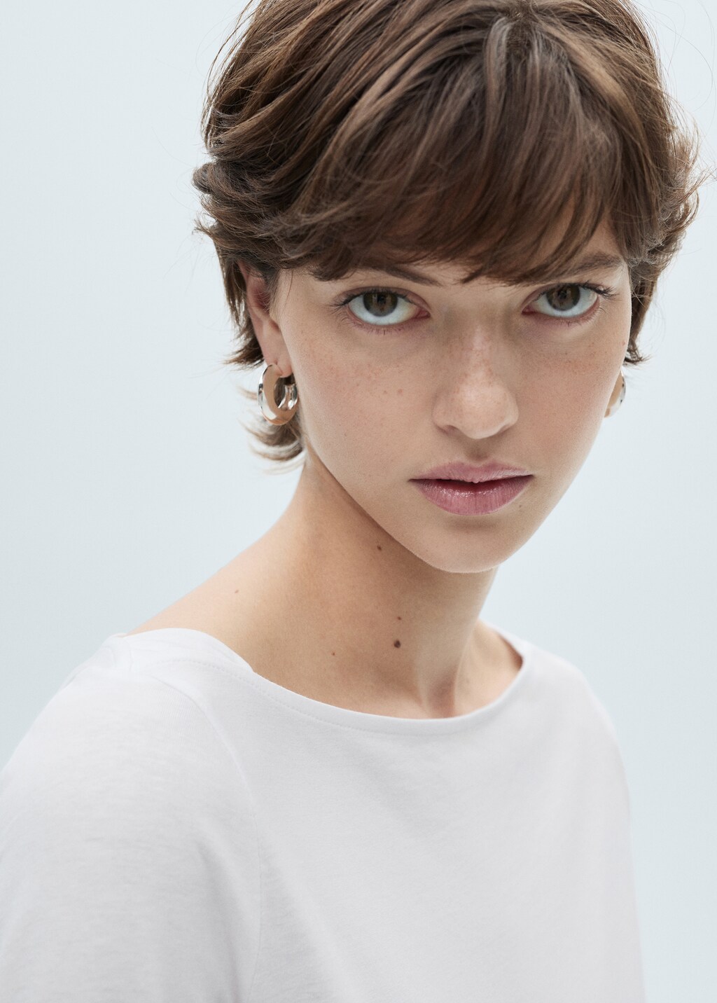 Cotton boat neck t-shirt - Black