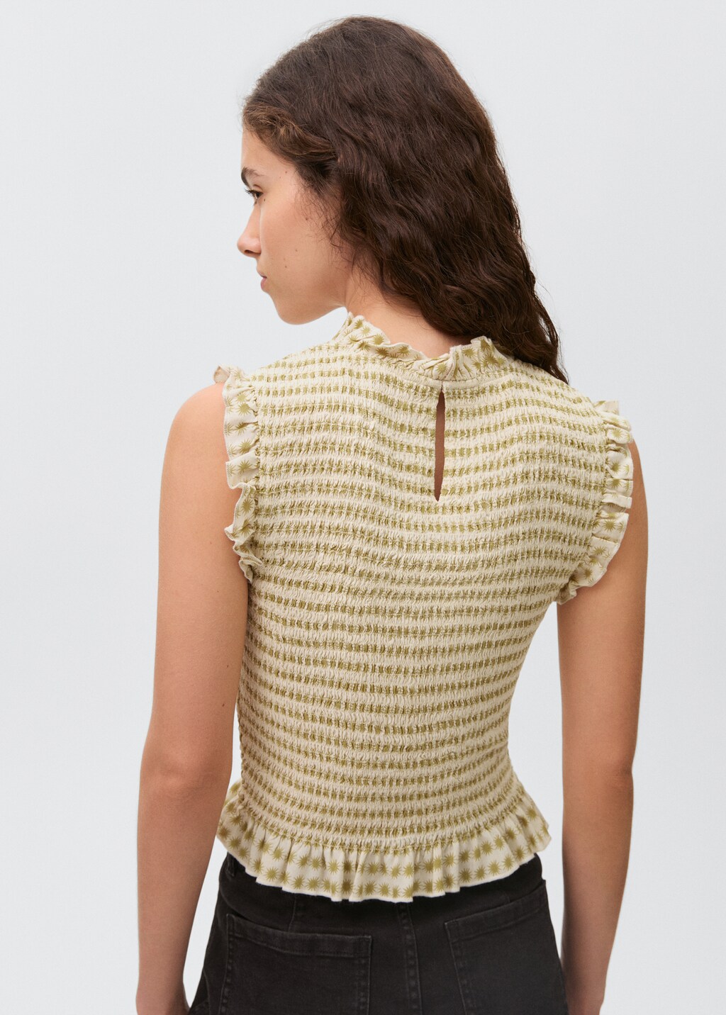 Ruffles printed blouse - Off White