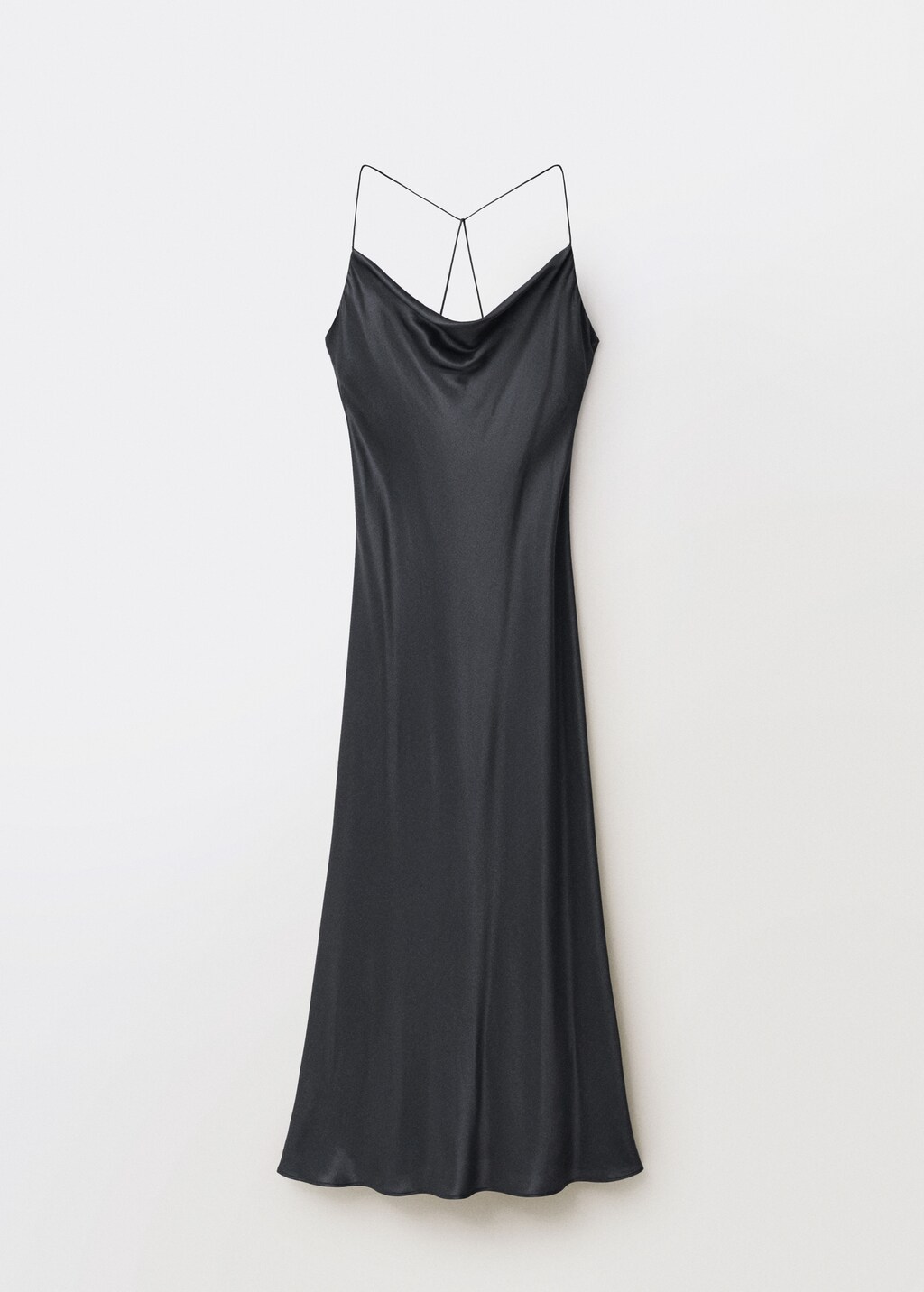 Silk dress with draped neckline - Off White