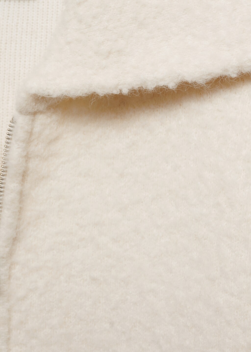 Bouclé wool-blend jacket - Ecru