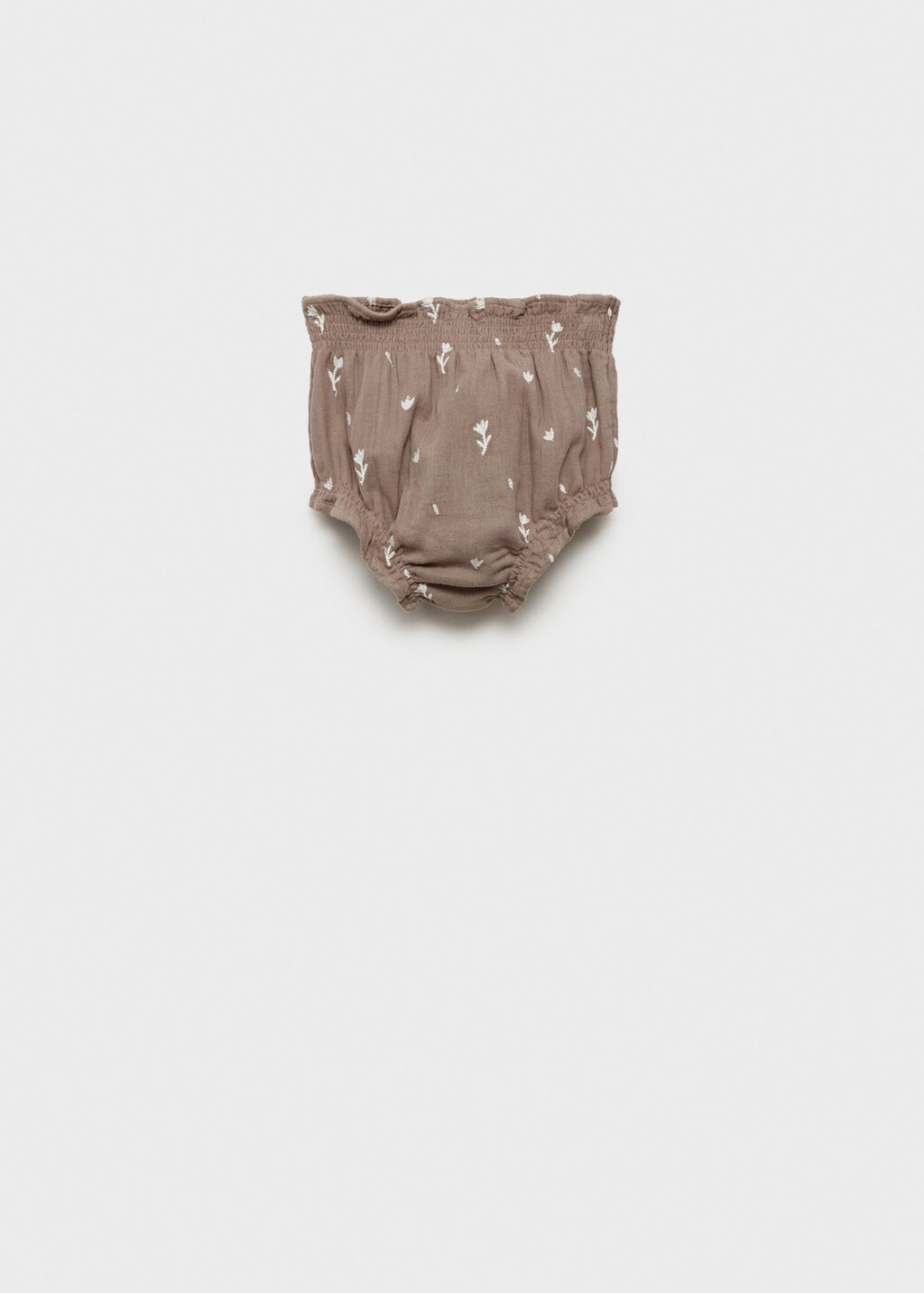 Floral embroidered shorts - Off White