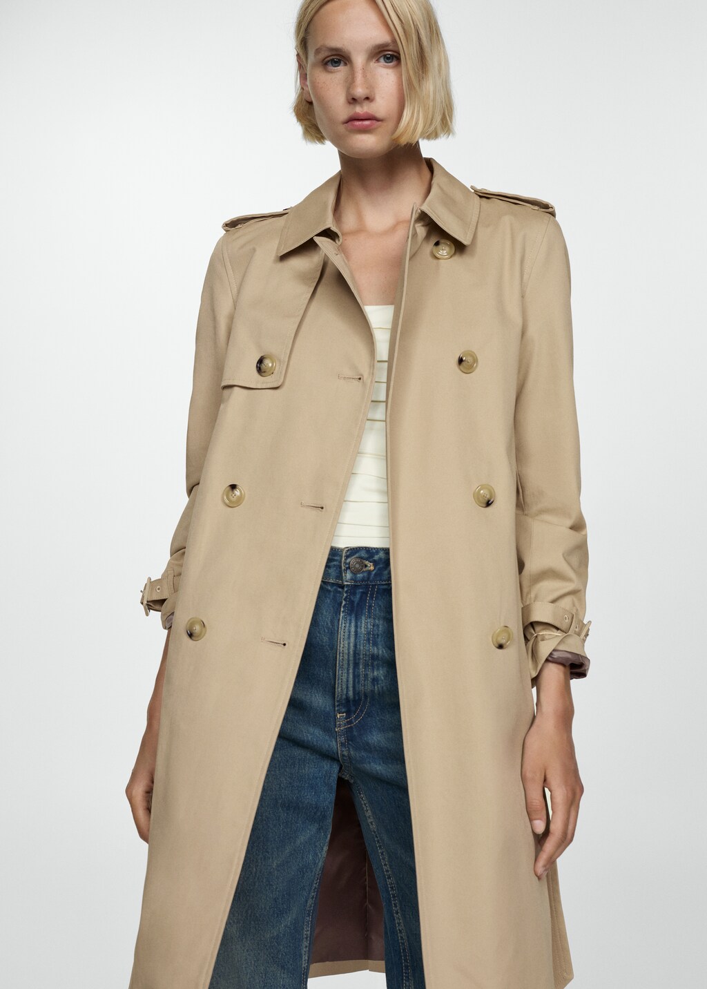 Classic trench coat with belt - Black