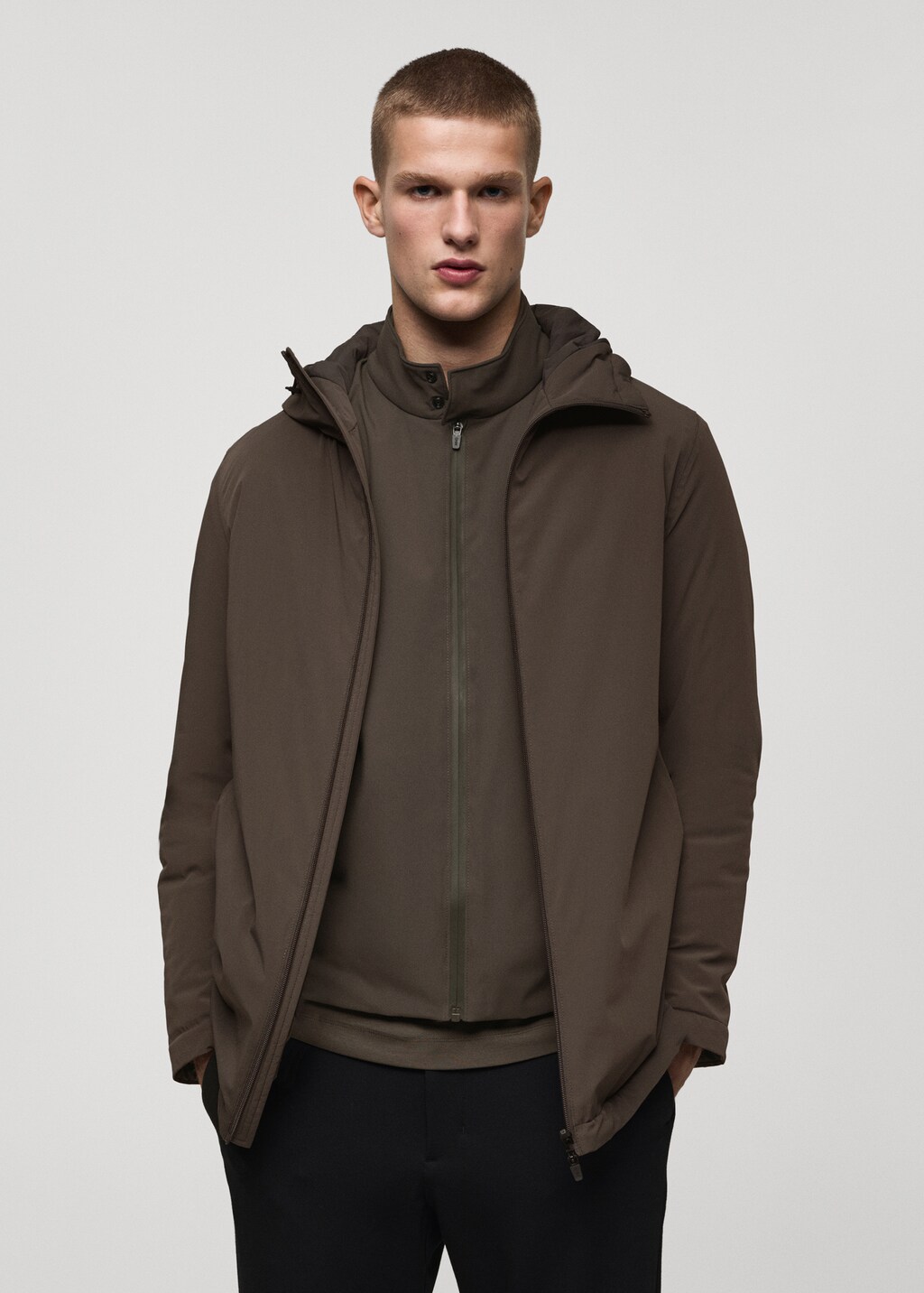 Thermore® waterproof quilted parka with Thermore® padding - Dark Navy