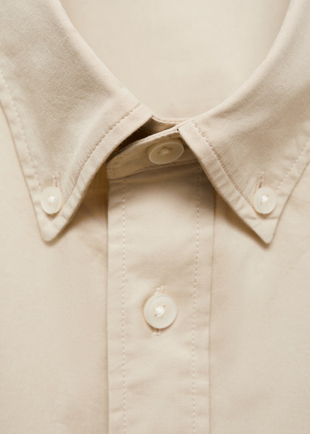 Regular fit cotton shirt - Khaki