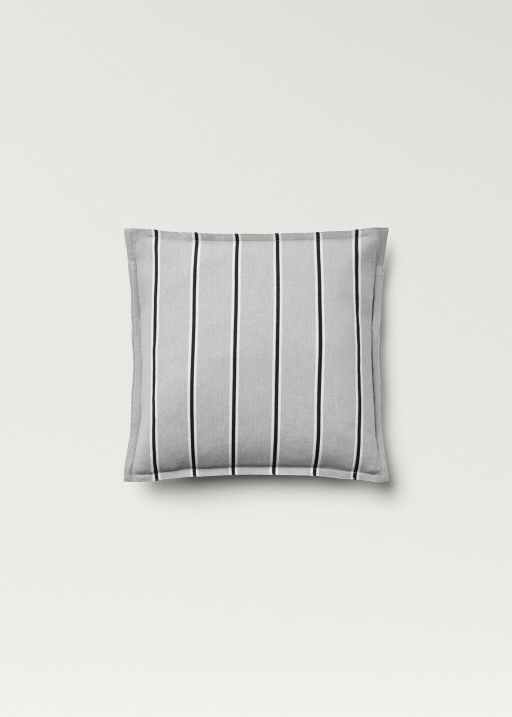 Cushion cover backstitch fine stripes 45x45 cm - Light/Pastel Grey