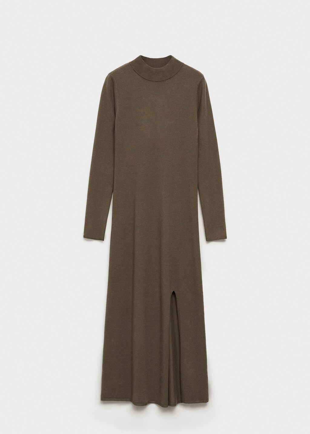 Side slit knit dress - Black