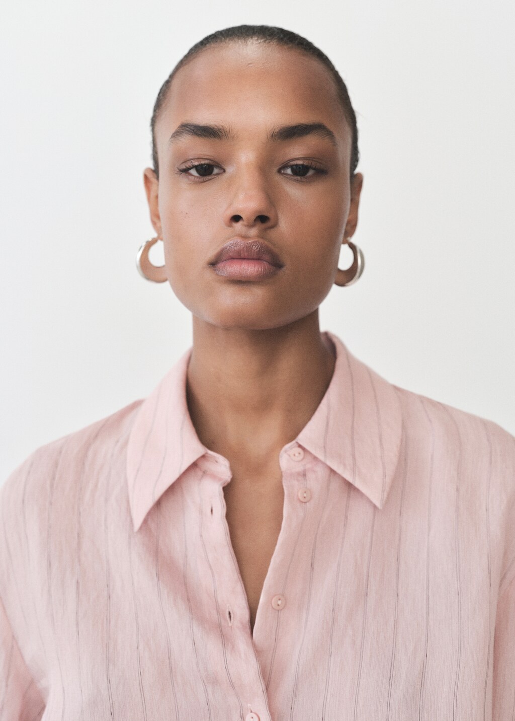 Stripe-print shirt - Ecru