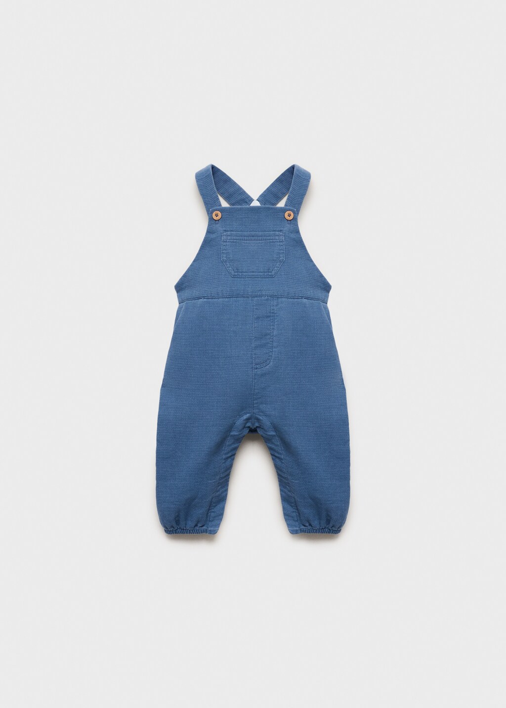 Long cotton dungarees - Blue