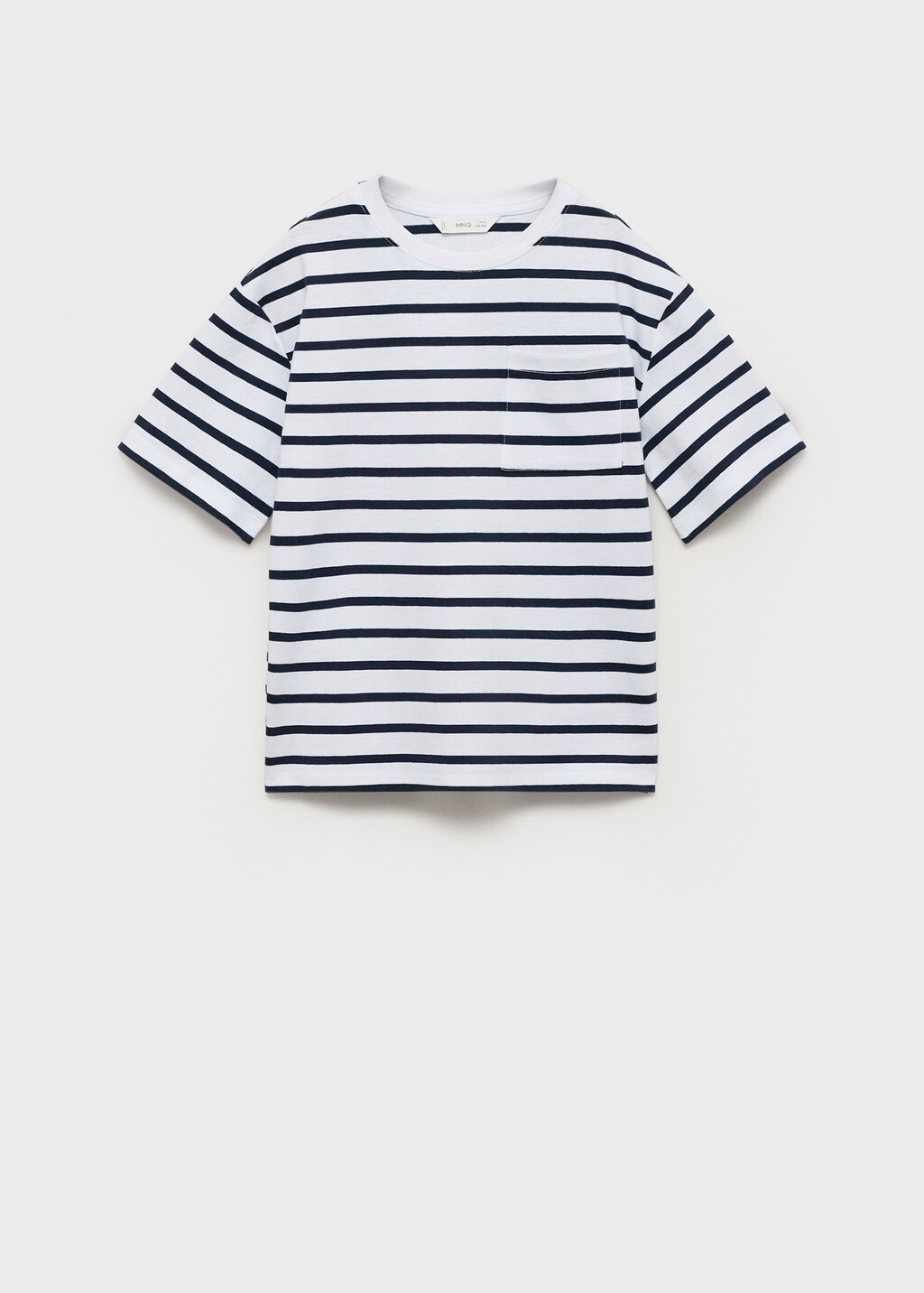 Striped cotton T-shirt - Dark Navy