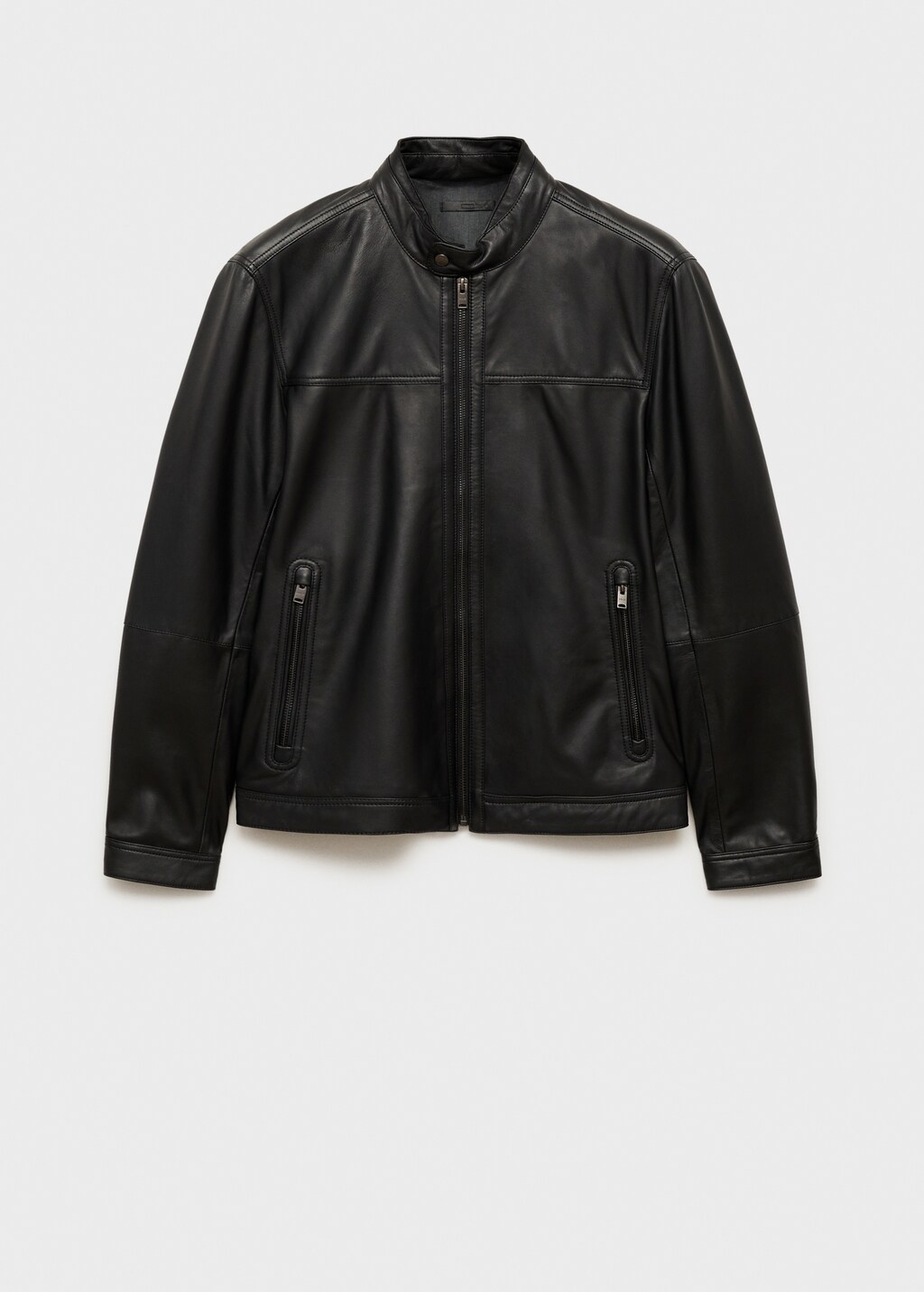 Nappa leather biker jacket - Black