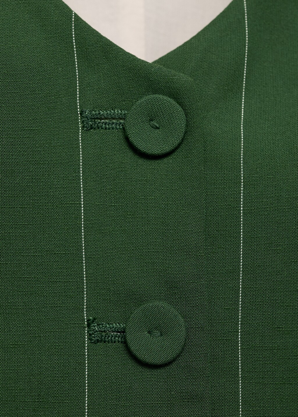 Pinstriped suit waistcoat - Green