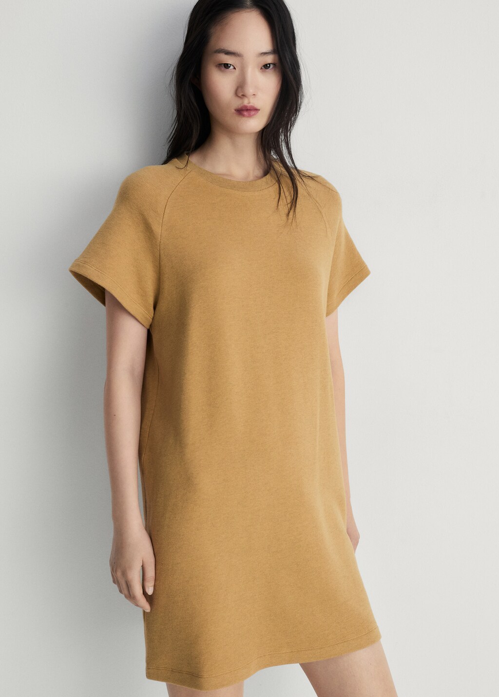 Heather fleece cotton nightgown - Plum