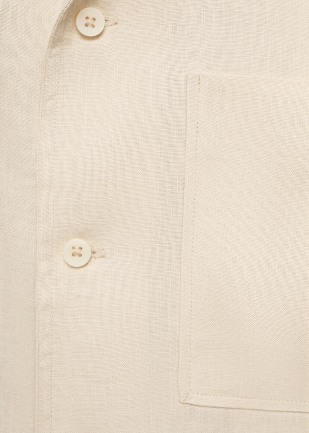 100% linen bowling-collar shirt - Green