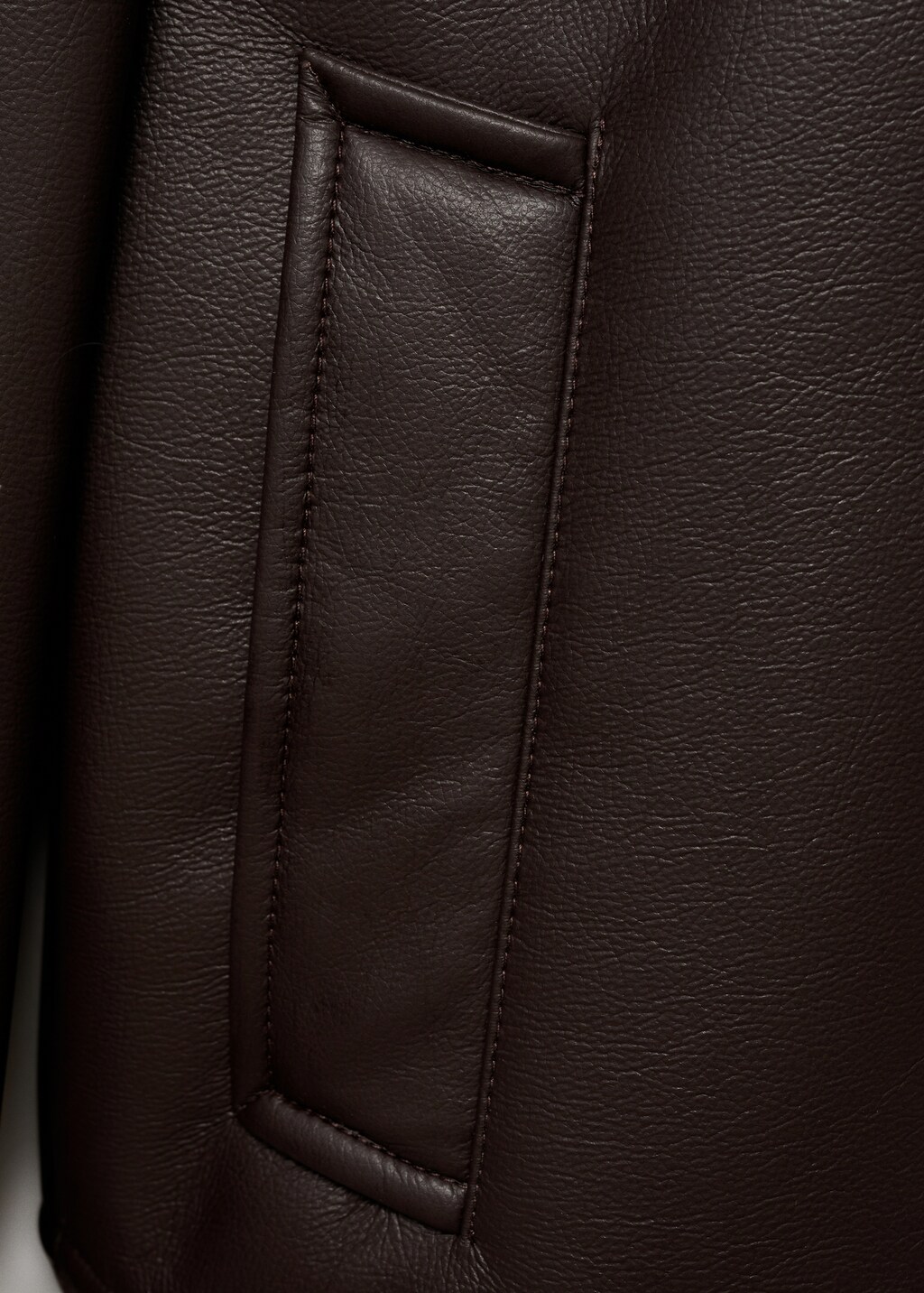 Fur effect jacket with fleece lining - Chocolate