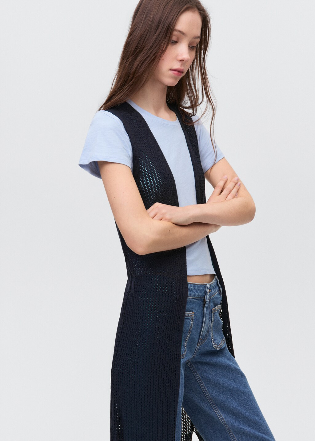 Long gilet - Dark Navy