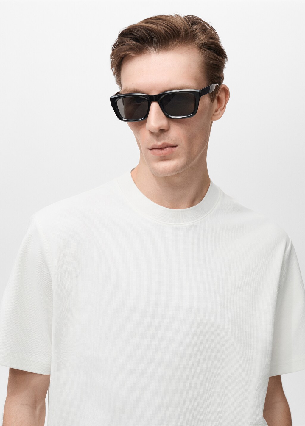 Regular-fit textured t-shirt - Dark Green