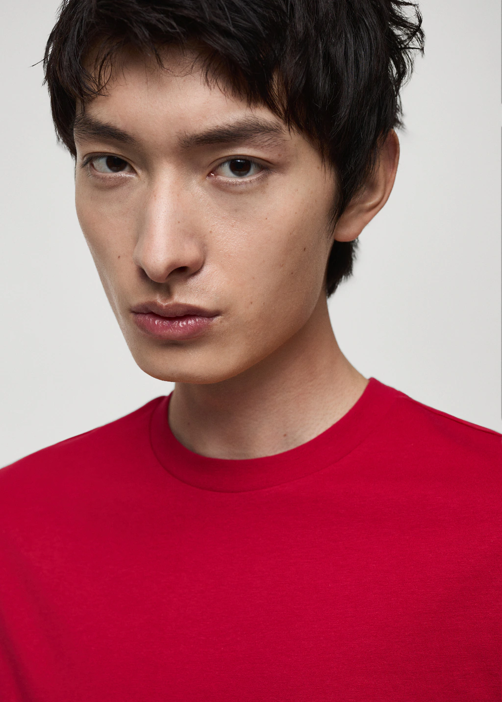 100% cotton slim-fit t-shirt - Red