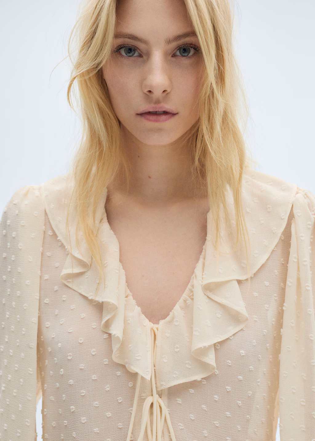 Ruffled blouse - Khaki