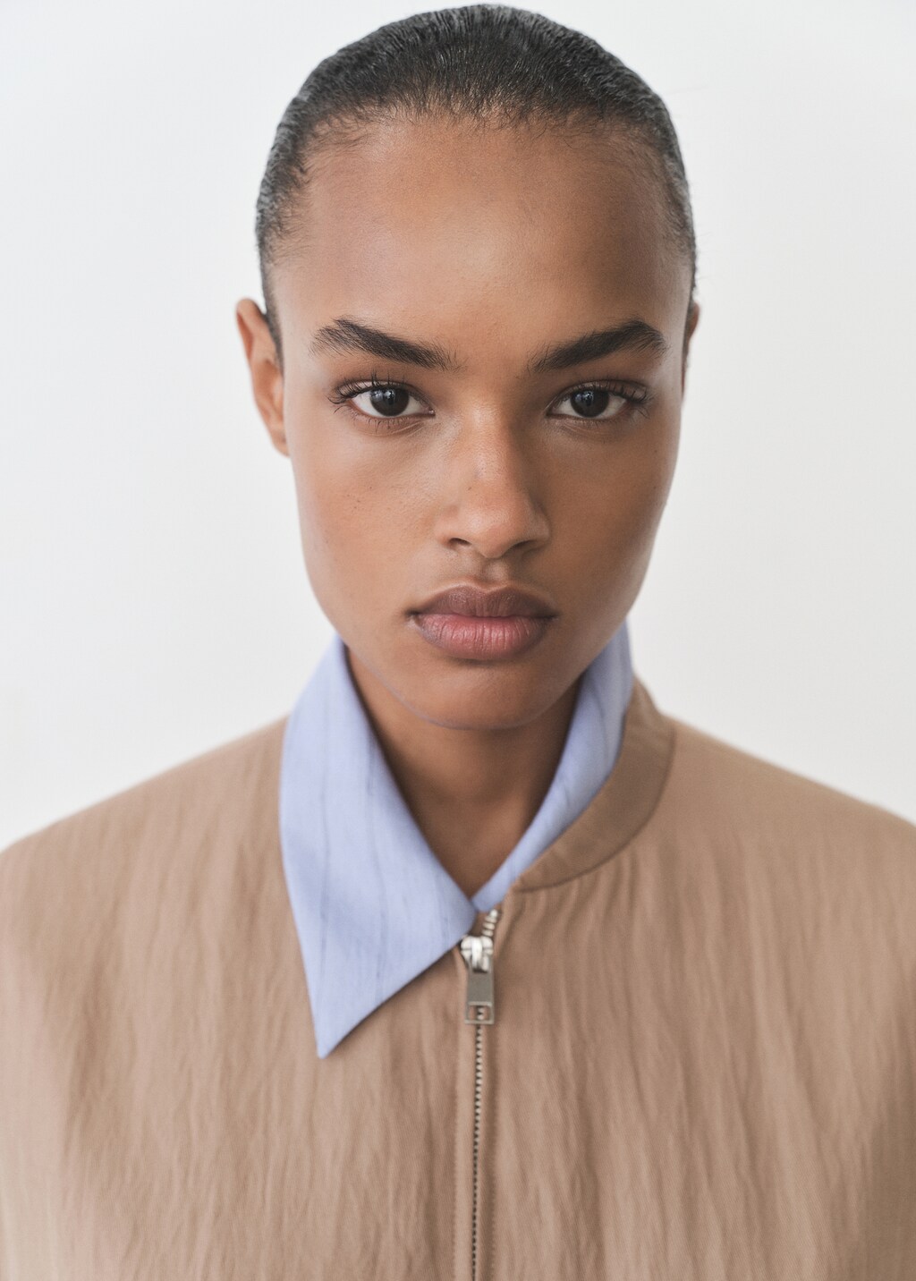 Lyocell bomber jacket - Medium Brown