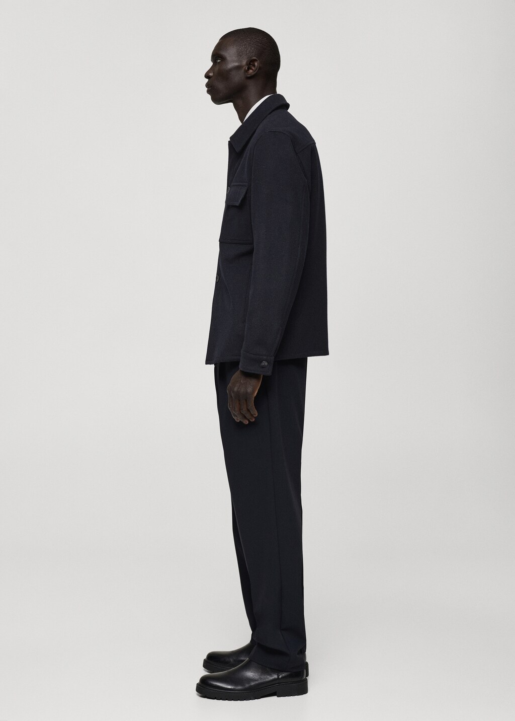 Flannel wool-blend overshirt - Medium Brown