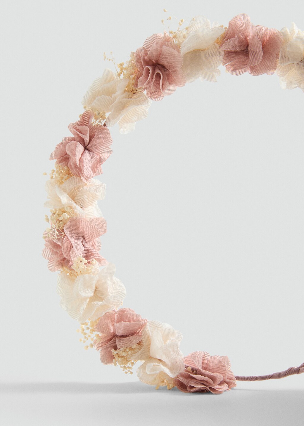 Tie closure flower hairband - Aqua Green