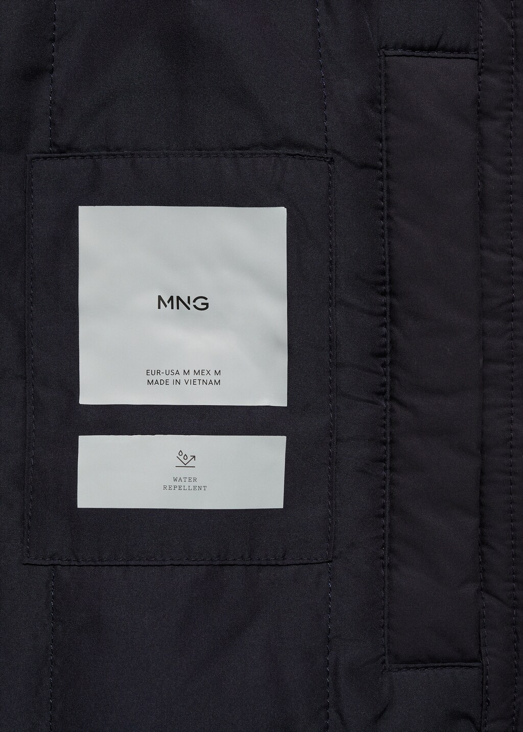 Water-repellent quilted jacket - Dark Navy