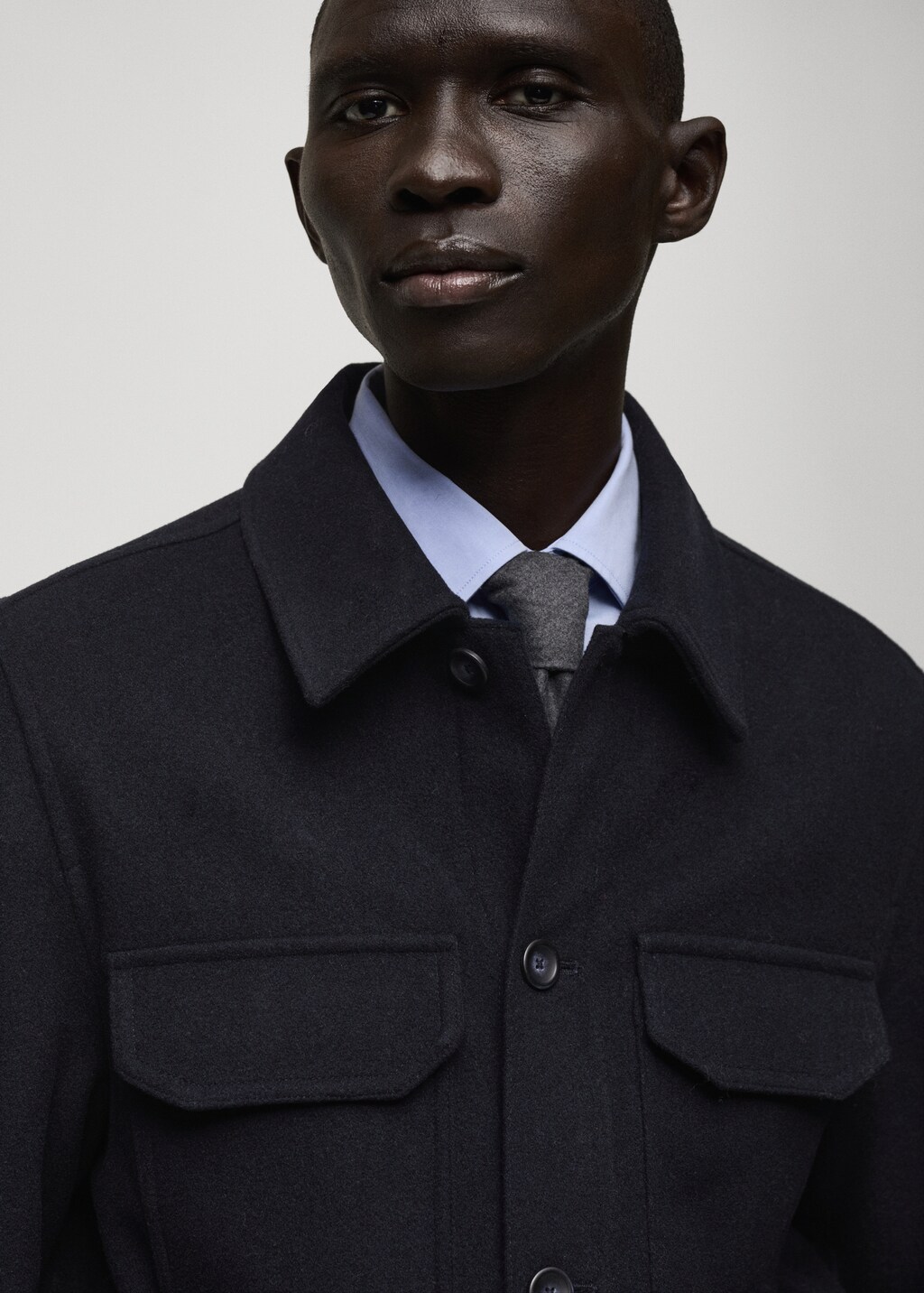 Flannel wool-blend overshirt - Medium Brown