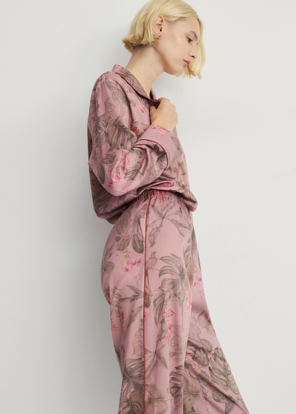 Tropical-print pyjama trousers - Green