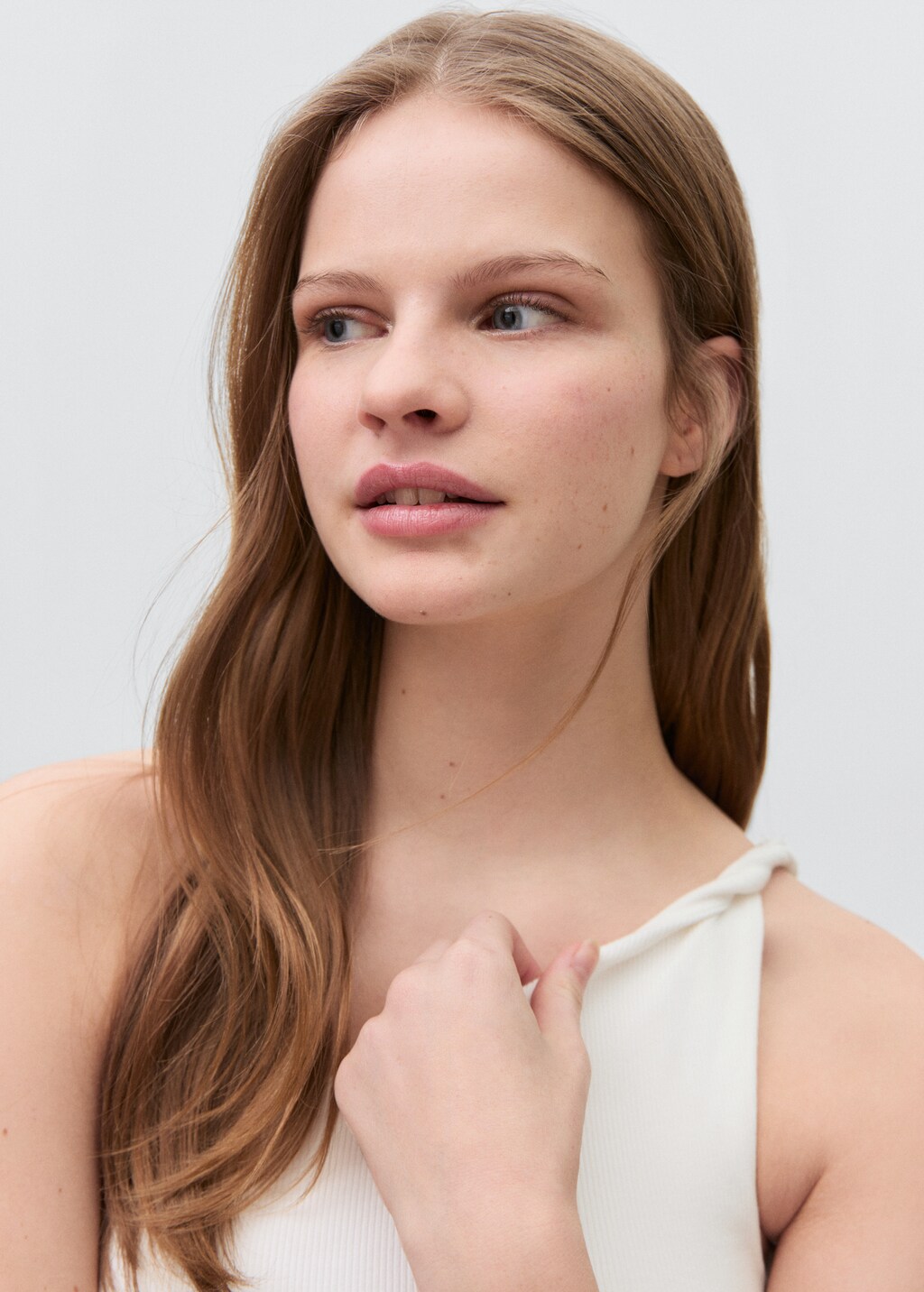 Asymmetrical cotton top - Green