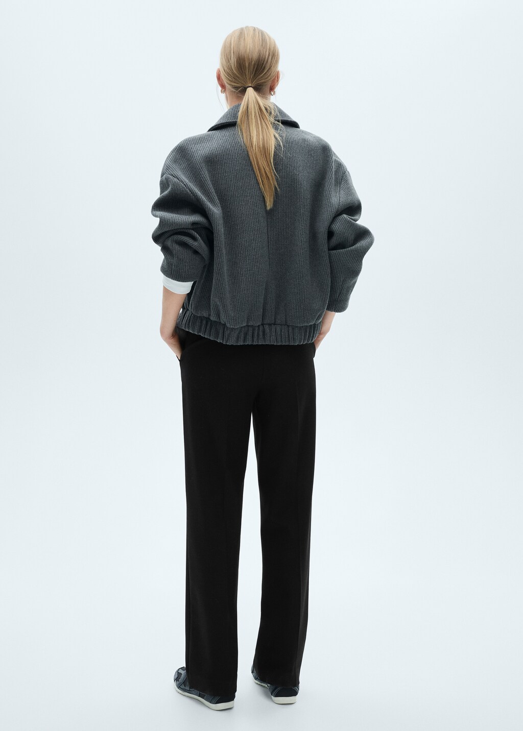 Flowy straight-fit trousers - Brown