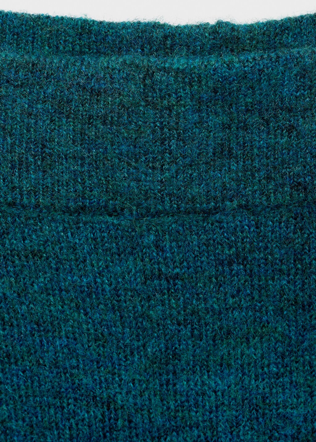 Flared knitted trousers - Petrol Blue