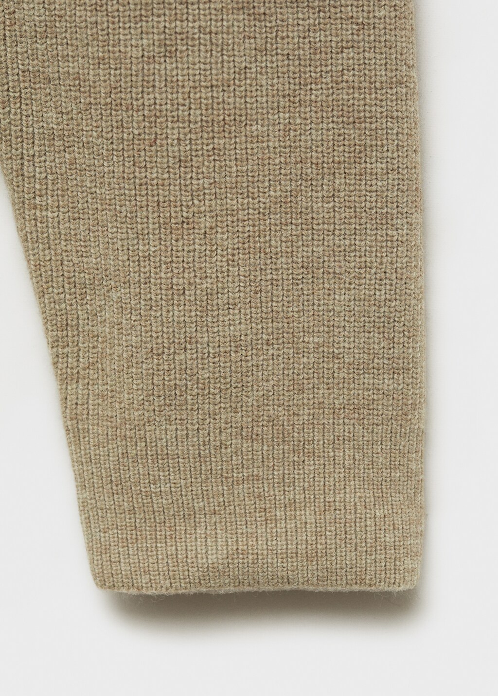 Wool blend polo cardigan - Mink Grey