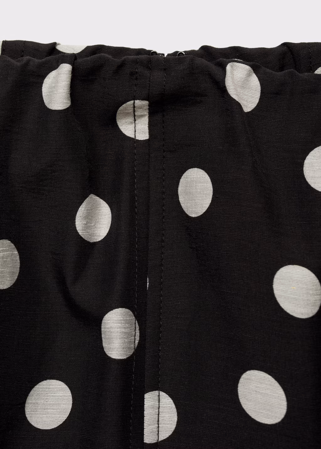 Strapless polka dot dress - Black