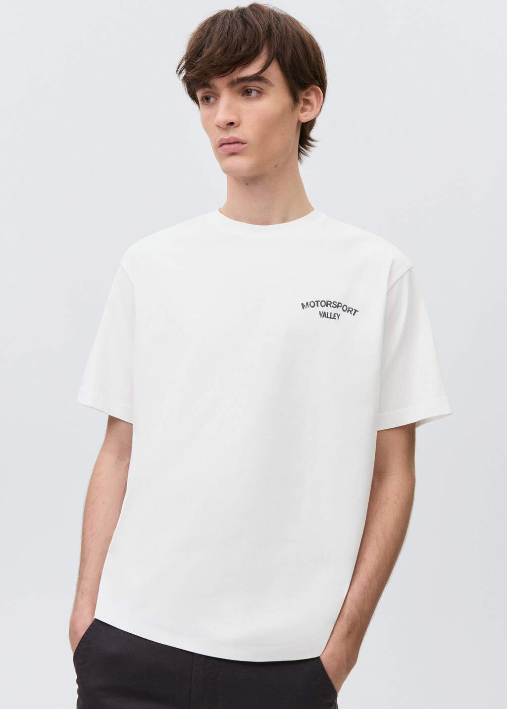 Printed cotton-blend T-shirt - Off White