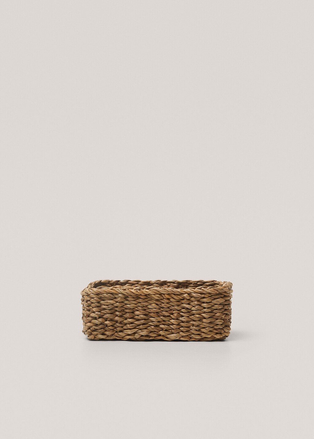Natural fibre braided basket 22x14cm - Brown