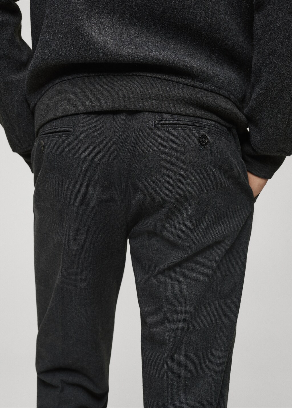 Regular-fit flannel trousers - Light Heather Grey