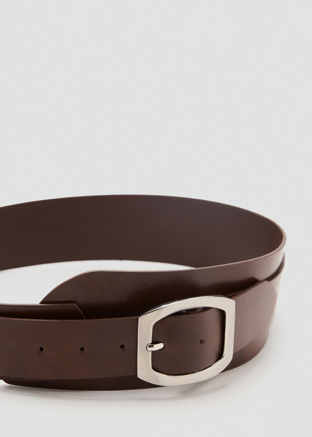 Leather obi belt - Chocolate