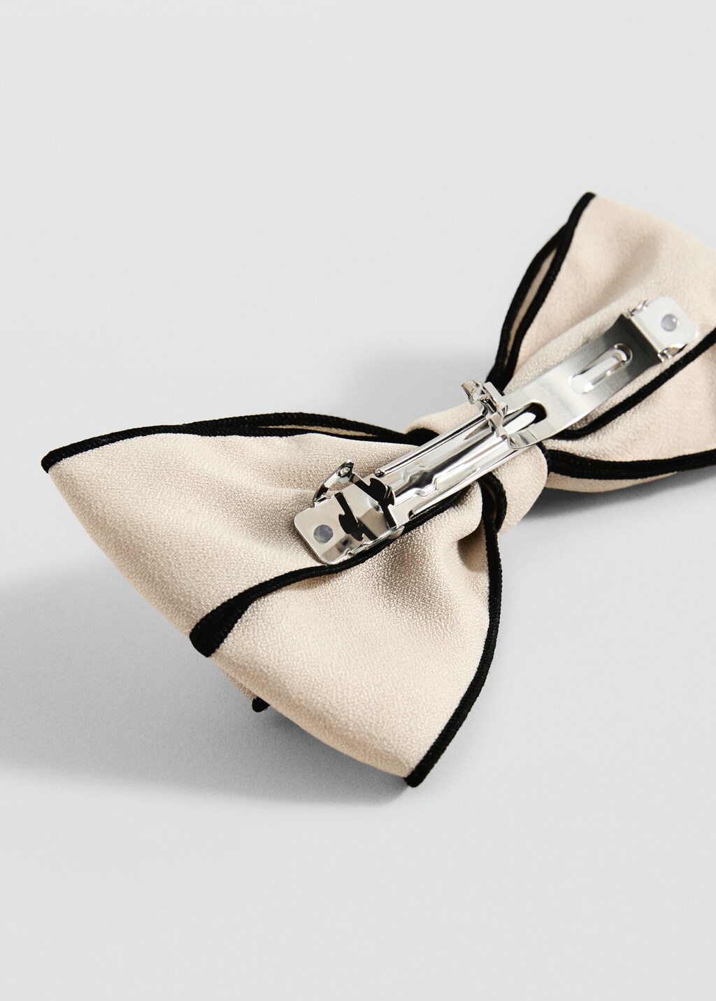 Two-tone bow pin - Off White