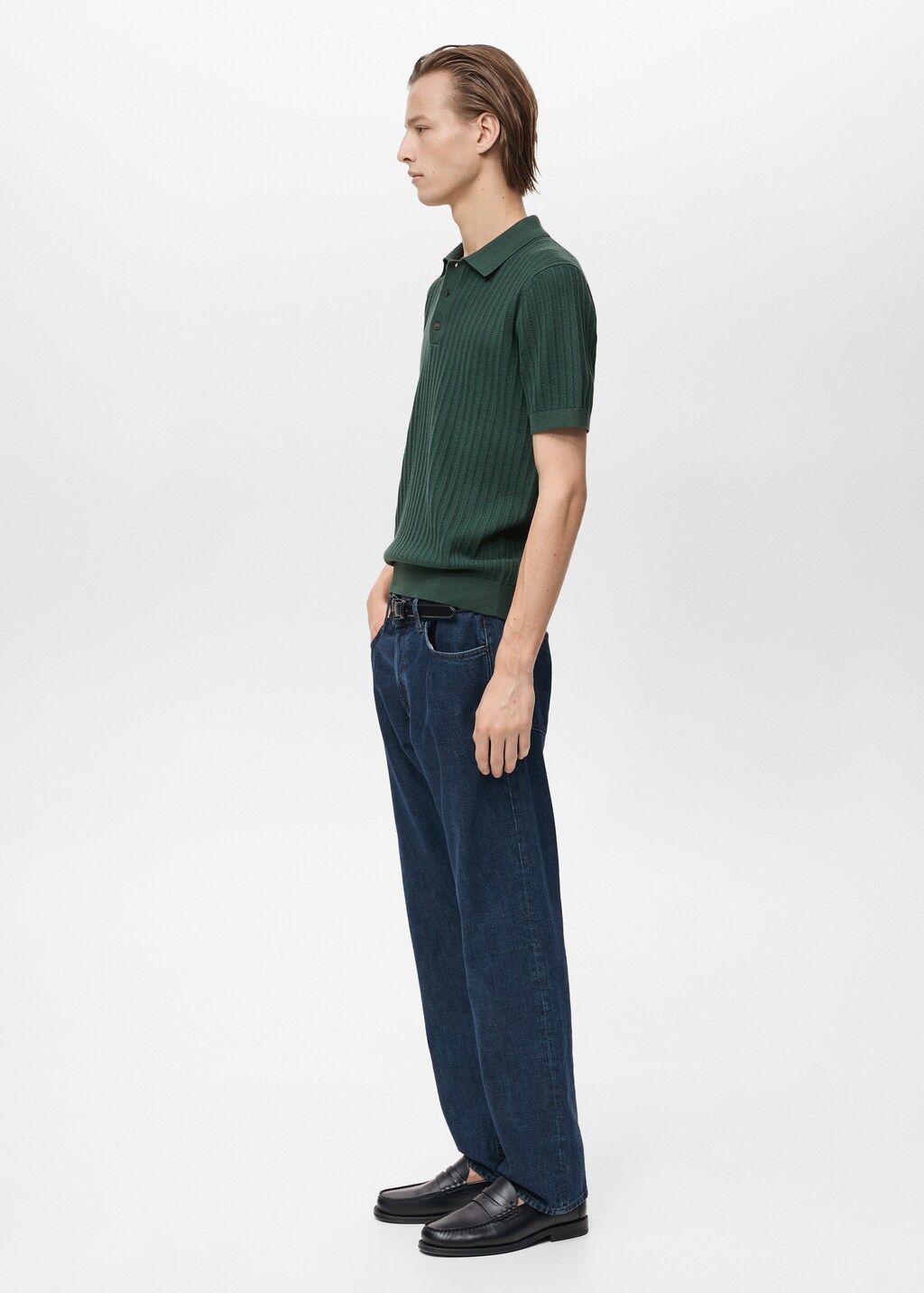 Studded leather handbag - Dark Green