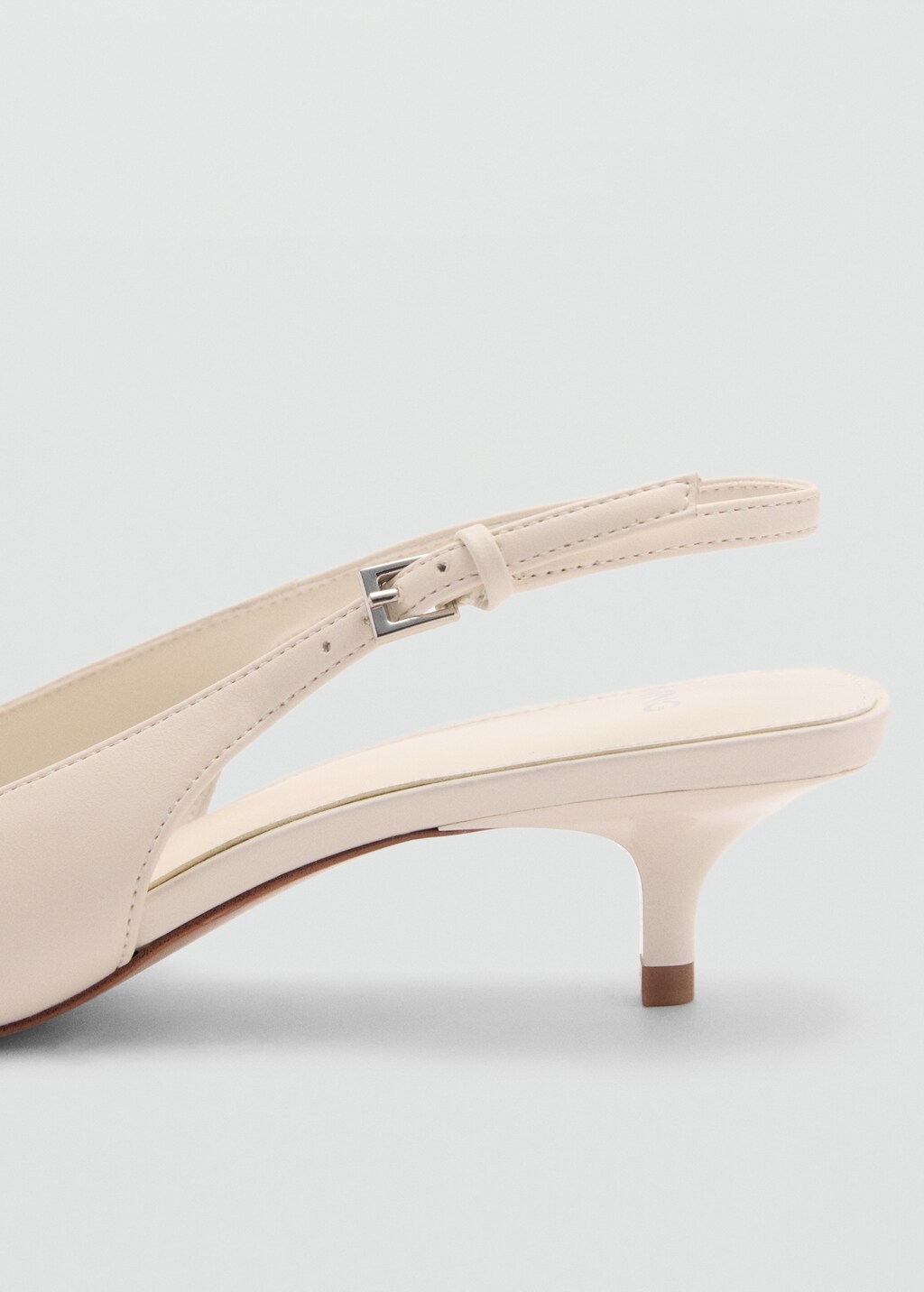 Crystal sling back shoes - Beige