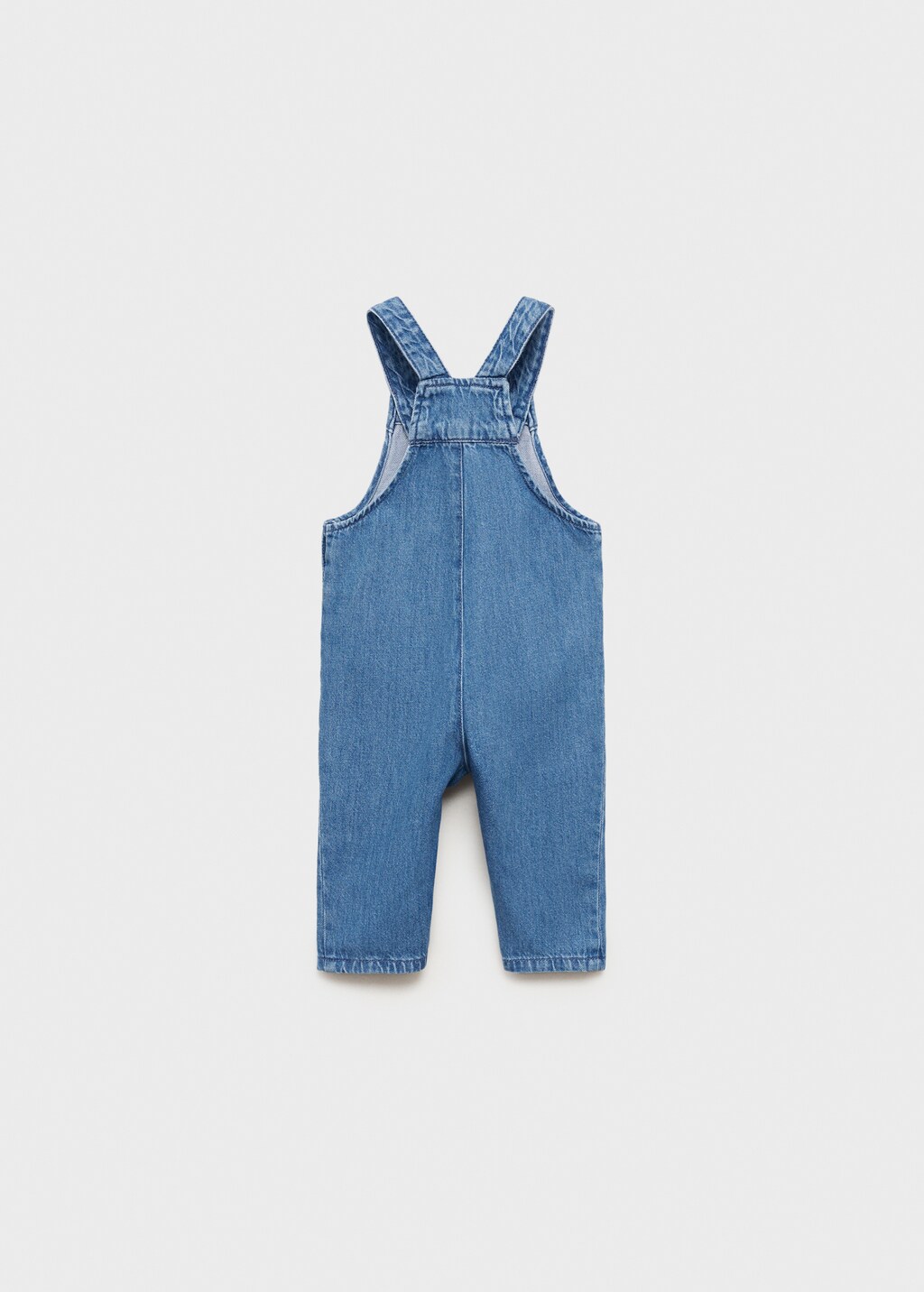 Long denim dungarees - Medium Blue