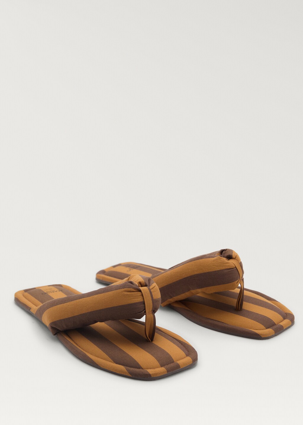 Open shoe with woven stripe - Plum