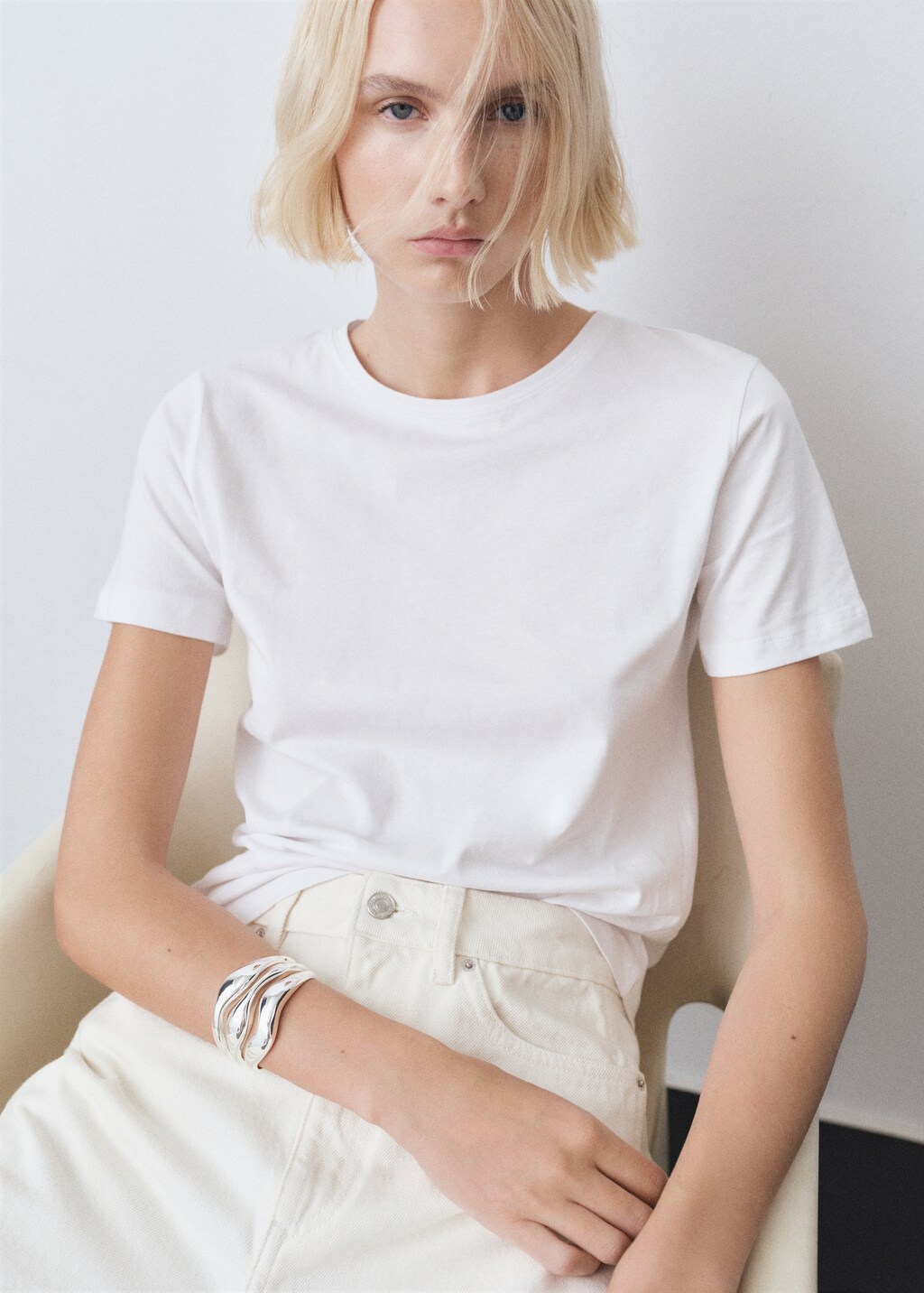 Short-sleeved cotton t-shirt - Black