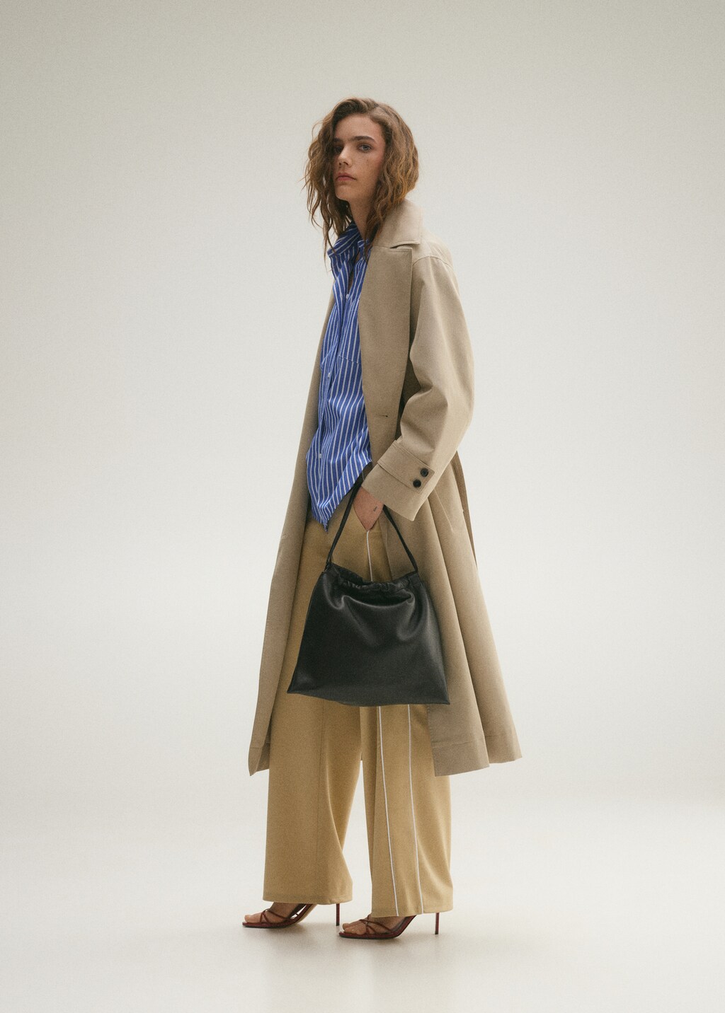 Combined striped shirt - Blue