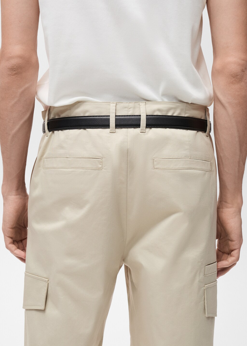 Relaxed-fit trousers with pocket - Pastel Yellow
