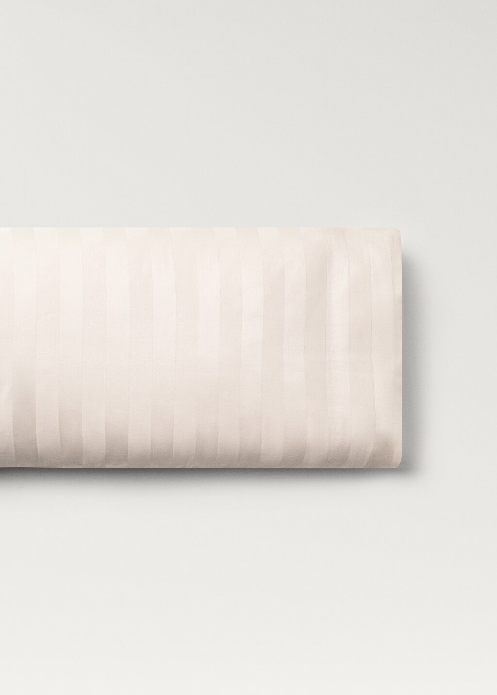 Multi-stripe satin pillowcase  45x110cm - Beige
