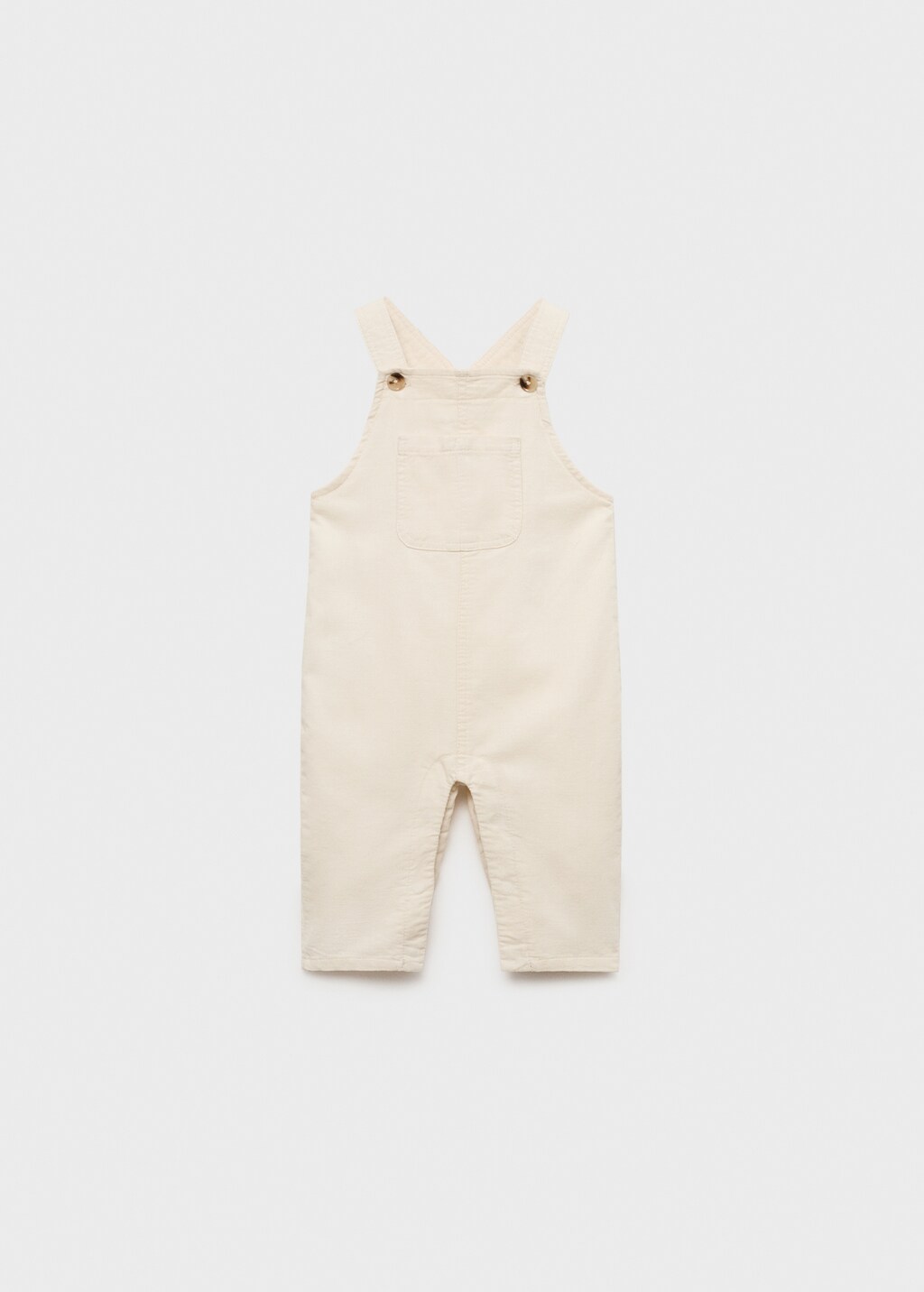 Pocket corduroy dungarees - Ecru
