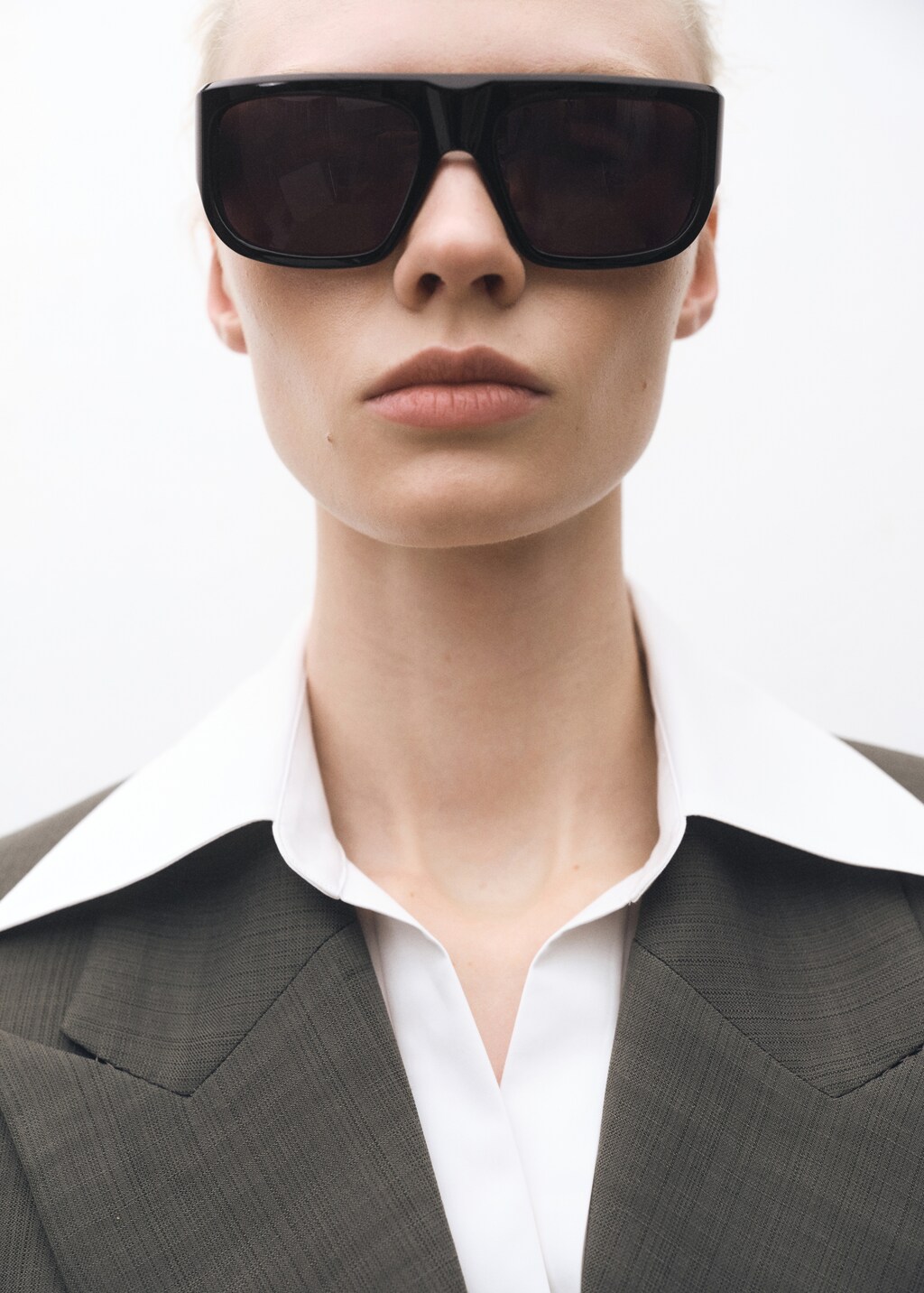 Rectangular-frame sunglasses - Black